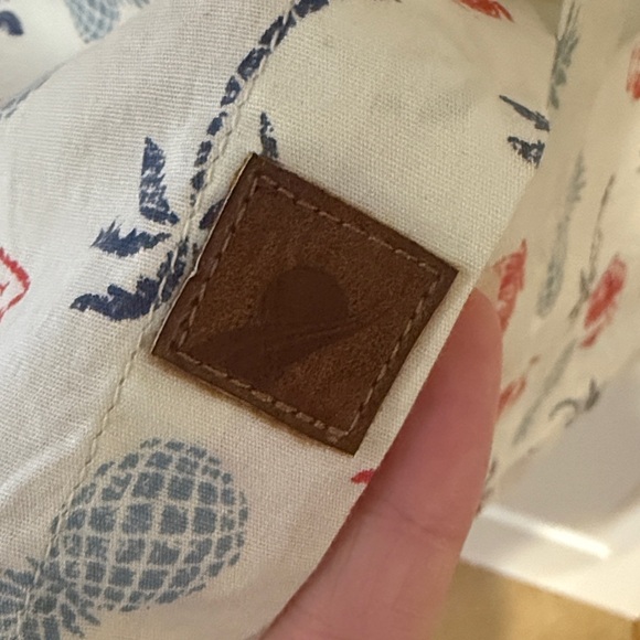 112 Fundamental Coast Organic Cotton Floral Button Down Large Coastal Casual - Picture 4 of 6